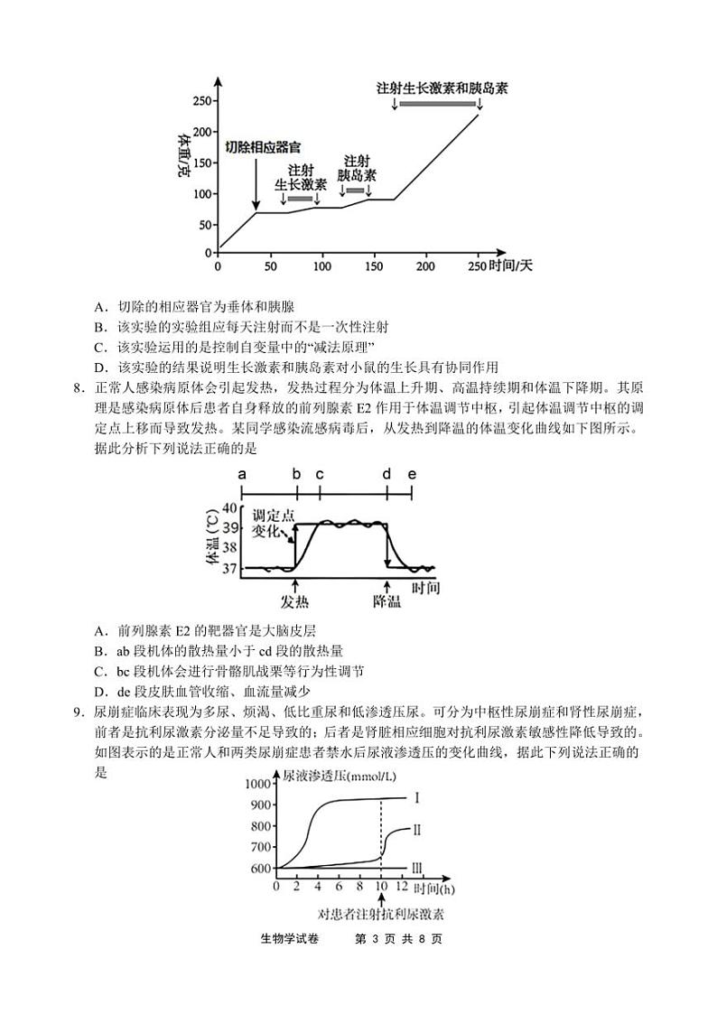 2024~2025学年安徽省江南十校高二(上)12月联考(月考)生物试卷(含解析)第3页