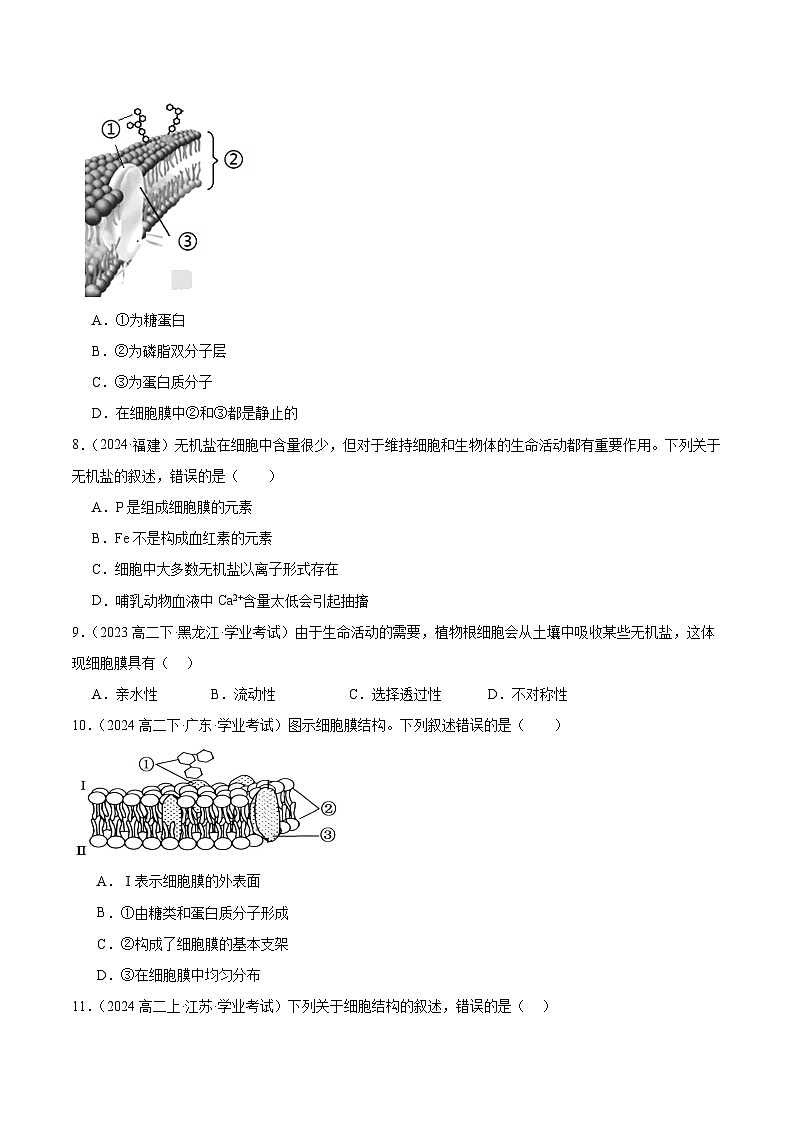 专题03 细胞的基本结构(原卷版)第3页