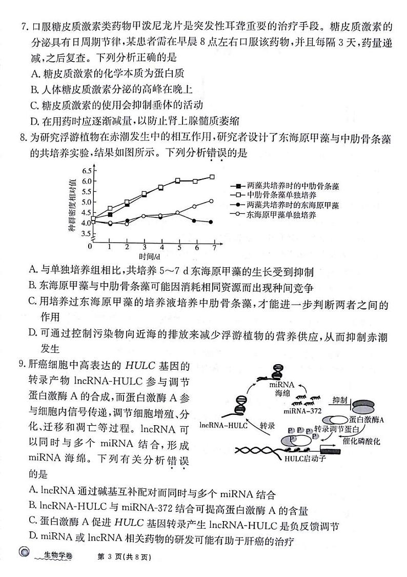 甘肃省白银市靖远县第一中学2024-2025学年高三上学期12月月考生物试题第3页