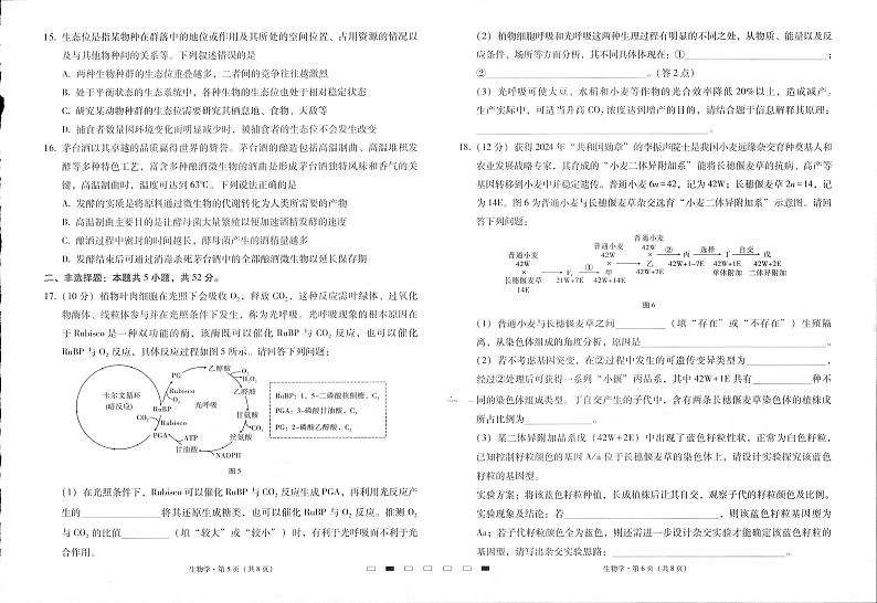 2025贵州省六校联盟高三上学期12月月考试题生物PDF版含解析第3页
