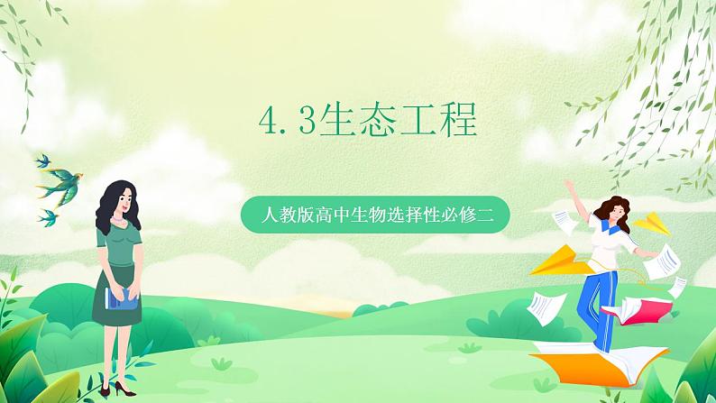 人教版高中生物选择性必修二4.3《生态工程》(教学课件)第1页