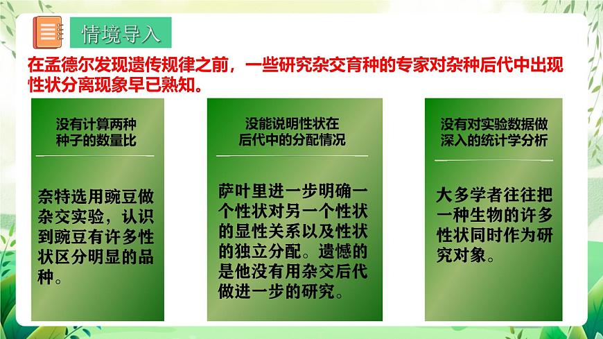 人教版高中生物必修二1.2《孟德爾的豌豆雜交實驗(二)》（第2課時）（教學課件）第3頁