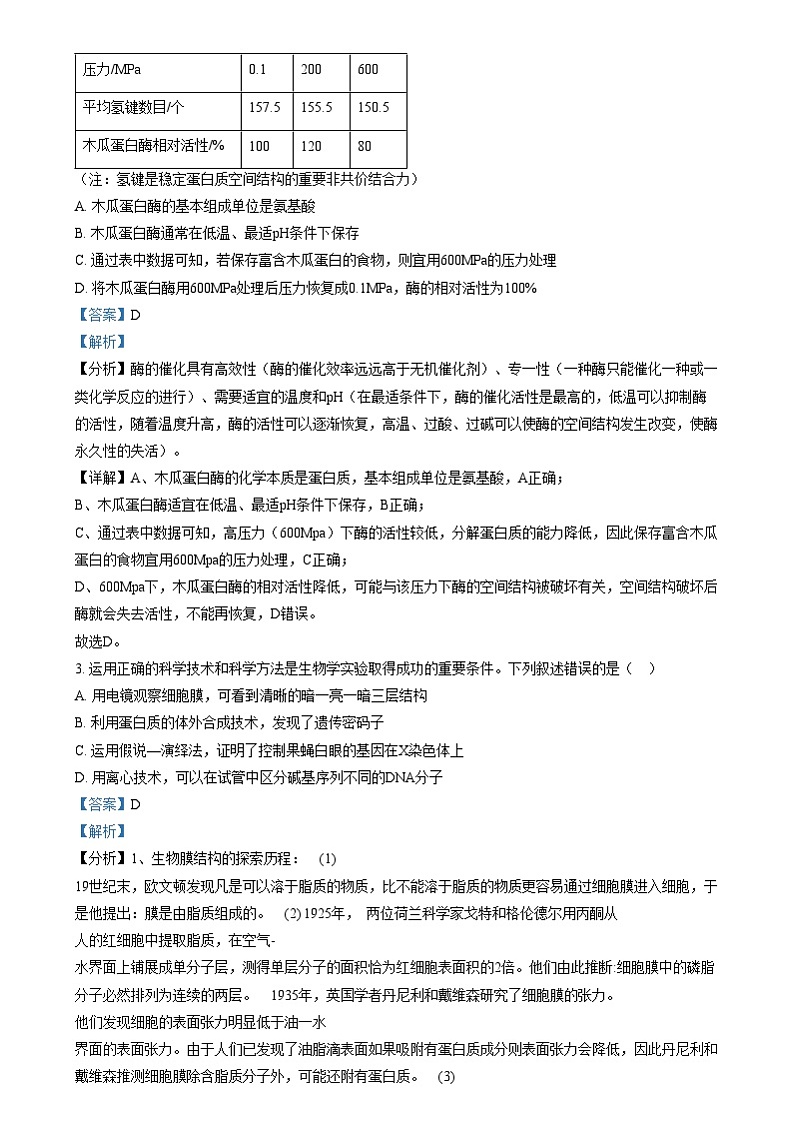 湖南省五市十校教研教改共同体2024-2025学年高三上学期12月月考生物试题(解析版)第2页