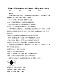 甘肃省兰州第一中学2024-2025学年高一上学期12月月考生物试卷(含答案)