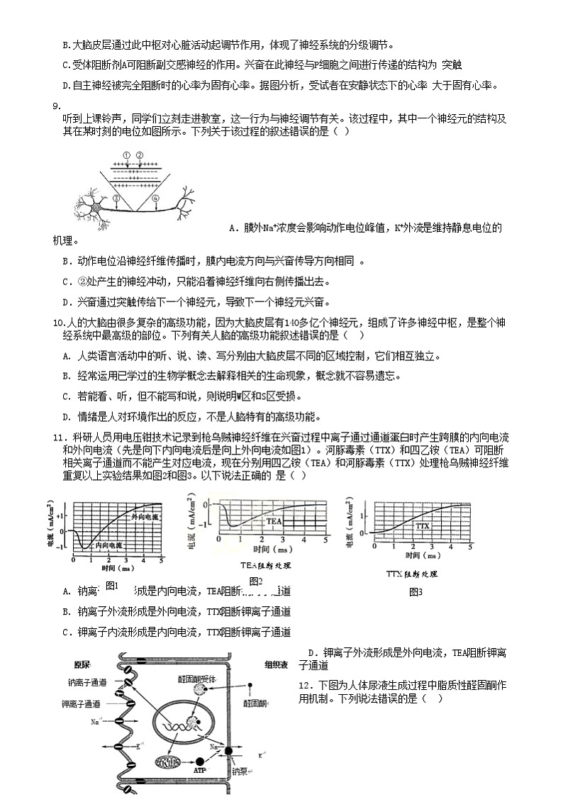 2025湖北省市级示范高中智学联盟高二上学期12月联考生物试题含答案第3页