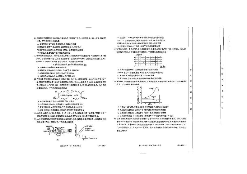 江西省赣州市2023_2024学年高三生物上学期中联考试卷pdf第2页