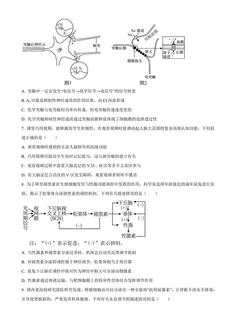 2024~2025学年江西省校高二上12月(二)月考生物试卷(含答案)第3页