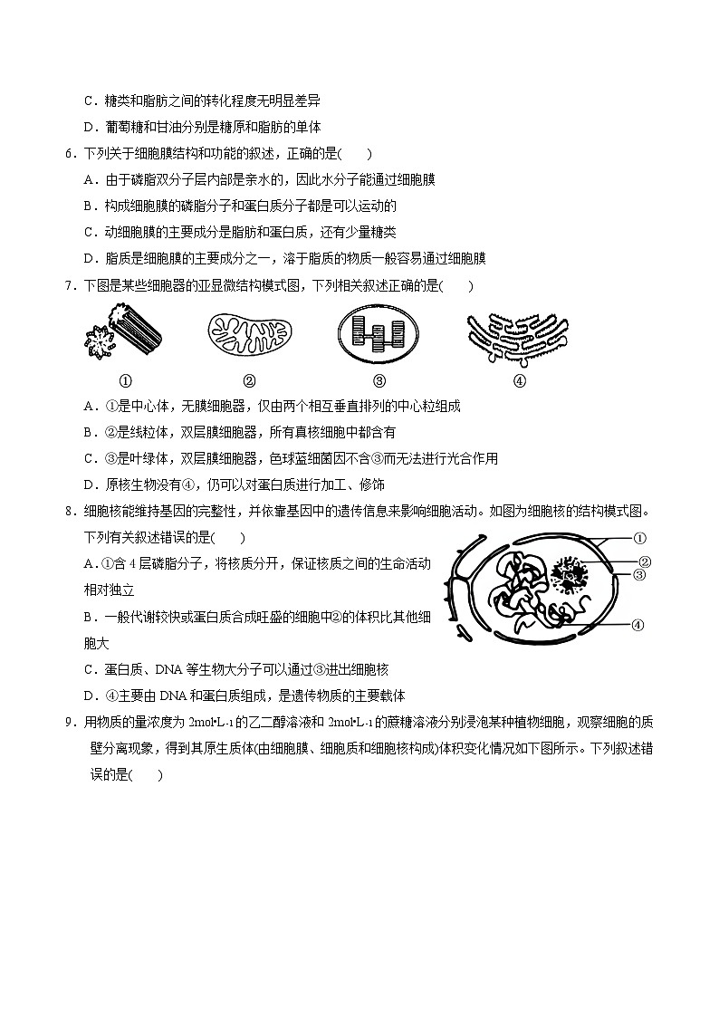 山东省滕州市第一中学2024-2025学年高一上学期12月单元检测生物试卷第2页