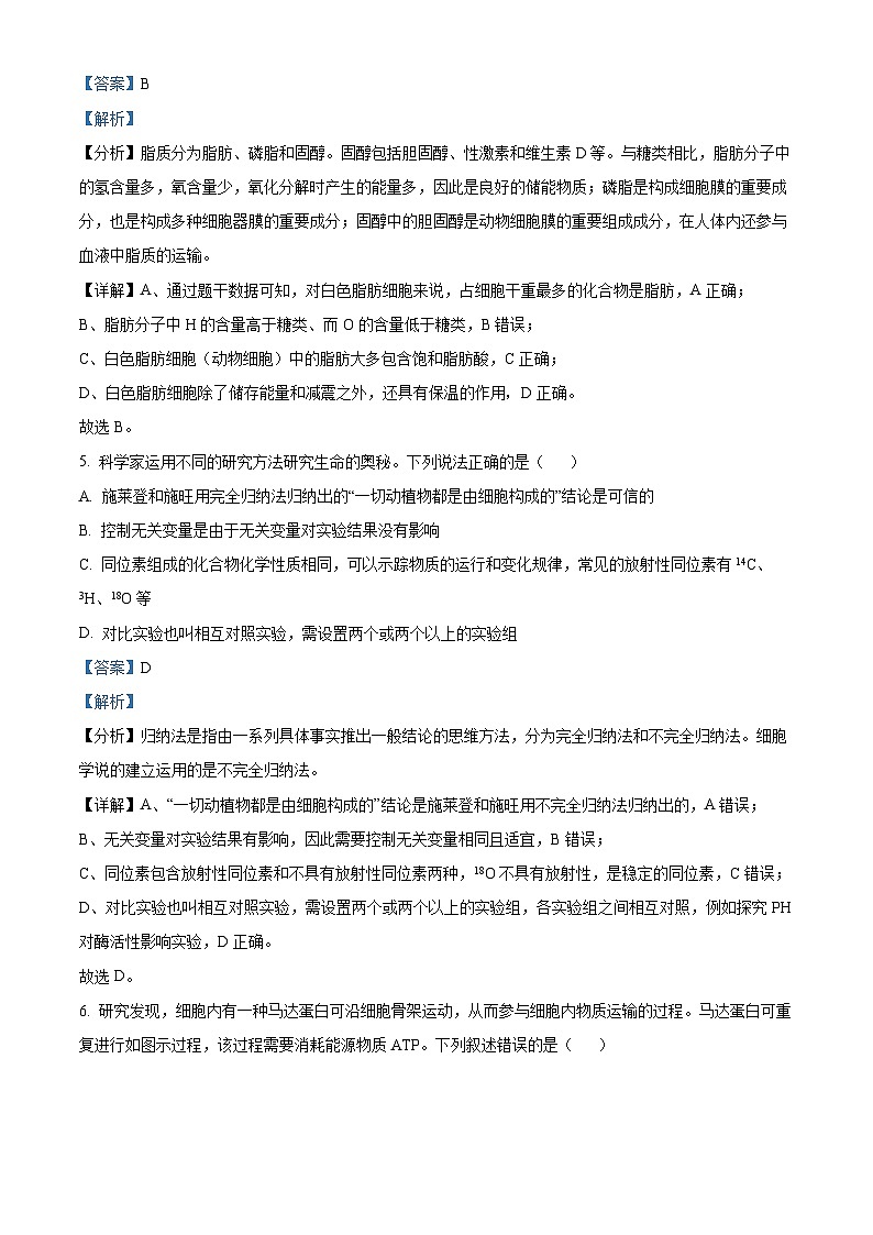黑龙江省哈尔滨市香坊区哈尔滨市第九中学校2024-2025学年高一上学期12月月考生物试题 Word版含解析第3页