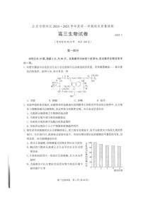 北京市朝阳区2024-2025学年高三第一学期期末质量检测考试 生物试卷+答案