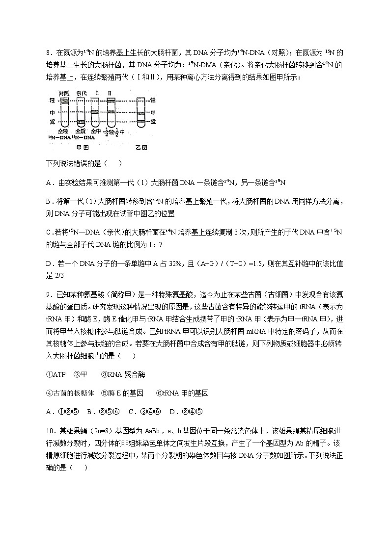 四川省南充市重点高中2024-2025学年高三上学期12月月考生物试卷含答案第3页