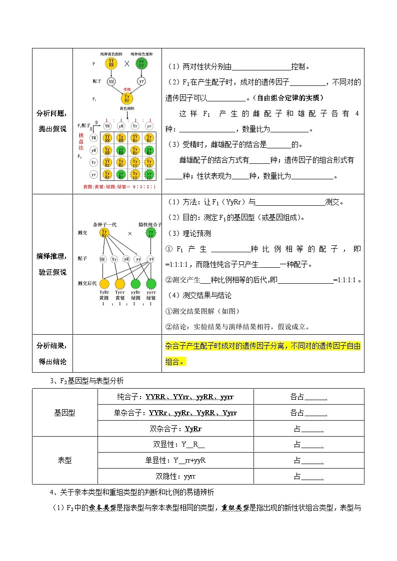 题型12 基因的自由组合定律(核心知识)-【技巧点拨】备战2023年高考生物二轮题型复习讲解(原卷版)第2页