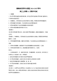 2024~2025学年湖南省岳阳市云溪区高三上学期11月期中考试生物试卷（解析版）