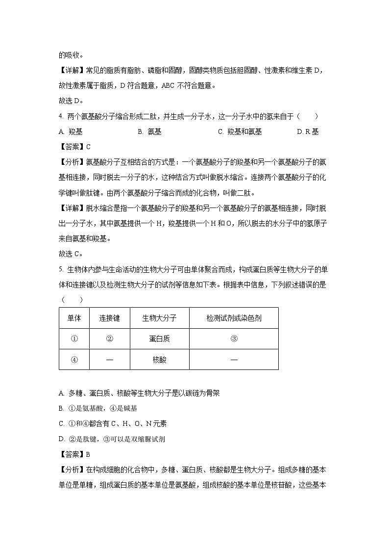 2024~2025学年江苏省百校大联考高一上学期12月阶段测试生物试卷(解析版)第2页
