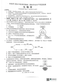 广西壮族自治区河池市2024-2025学年高二上学期1月期末生物试题