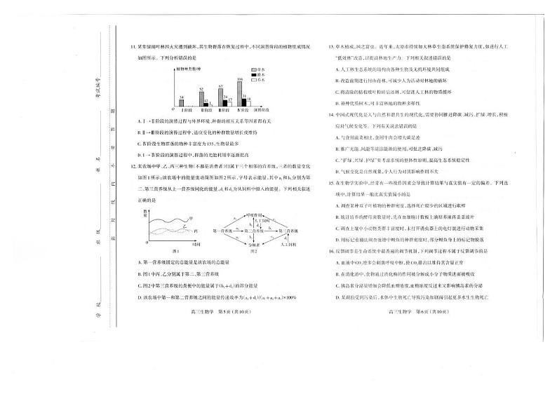 生物丨山西省太原市2025届高三1月期末学业诊断生物试卷及答案第3页