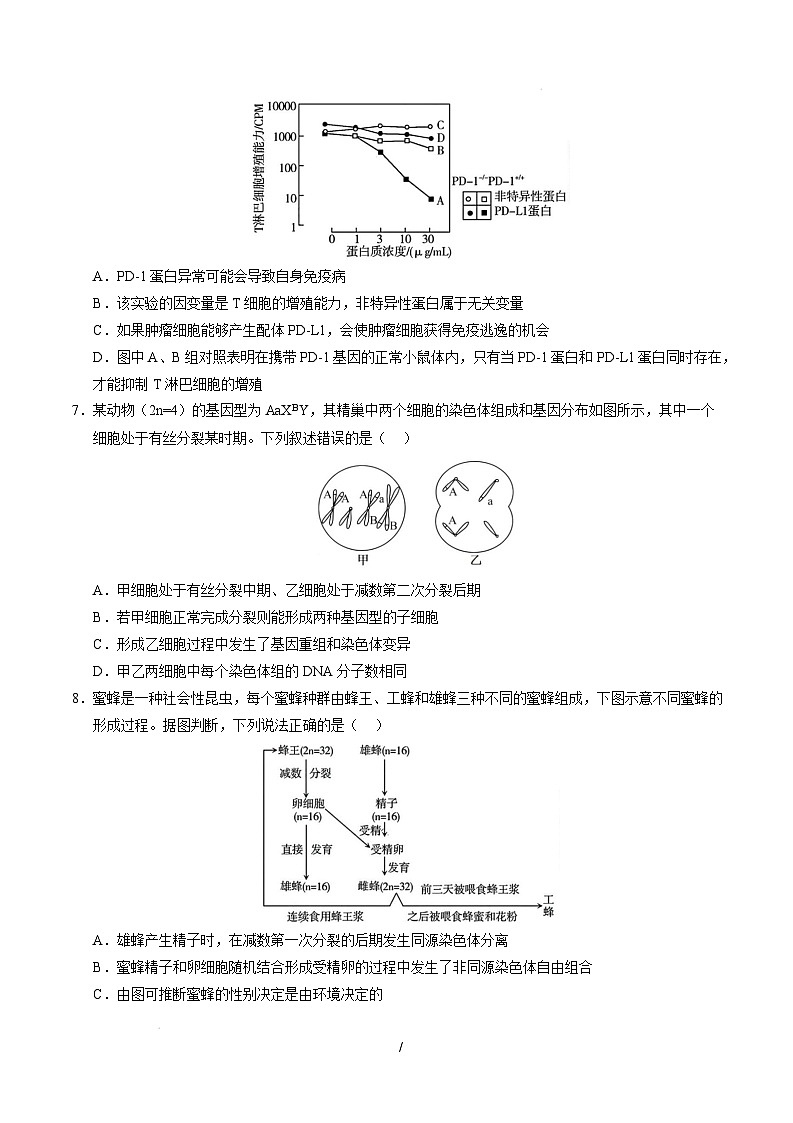【开学摸底考】高三生物开学摸底考(天津专用)(考试版)第3页