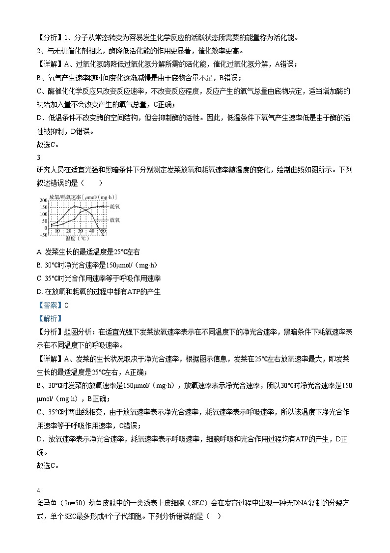 北京市第二中学2024-2025学年高三上学期12月月考生物试卷 Word版含解析第2页
