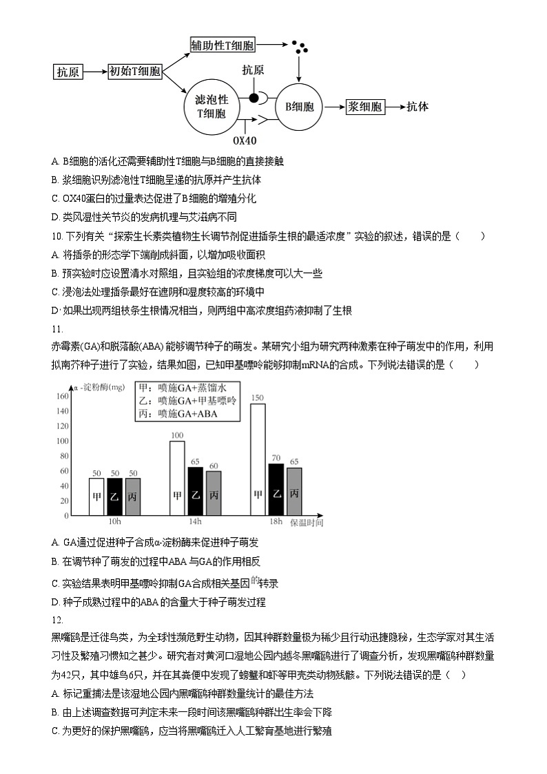 吉林省长春市东北师范大学附属中学2024-2025学年高三上学期第三次摸底考试生物试卷 Word版无答案第3页