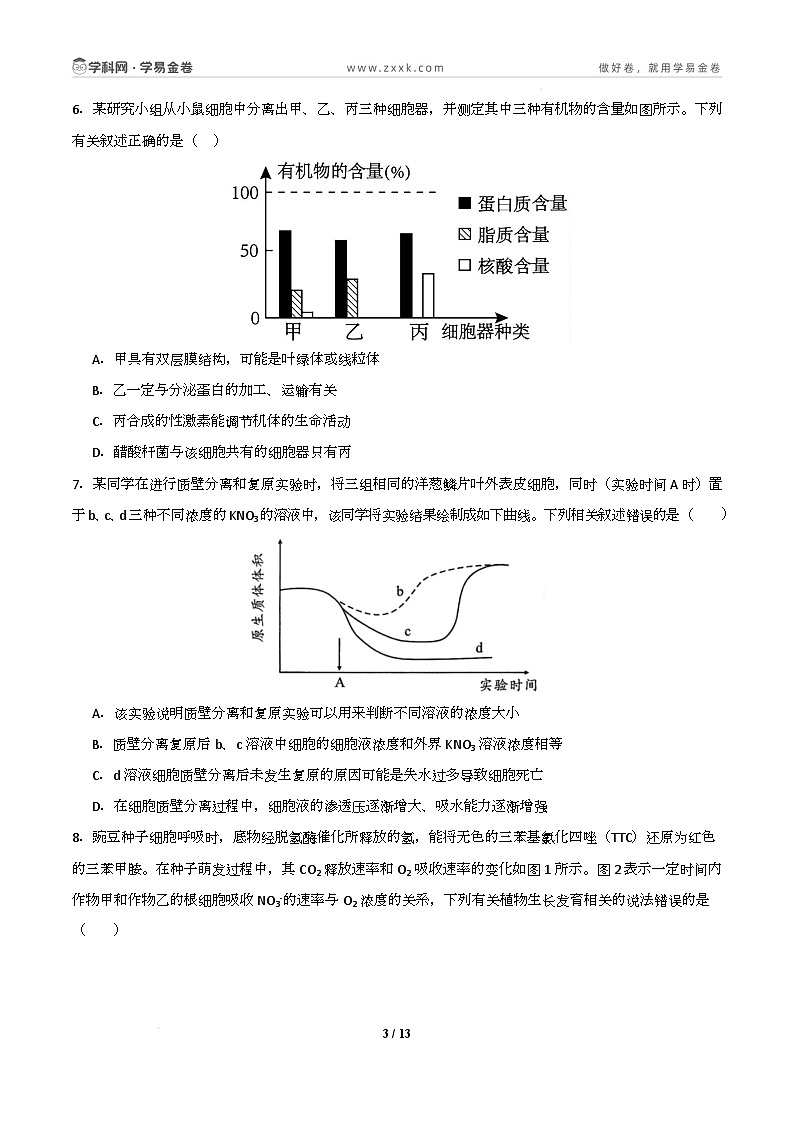 高一生物开学摸底考02(人教版2019)-2024-2025学年高中下学期开学摸底考试卷 高一生物开学摸底考(人教版2019)02(考试版)第3页