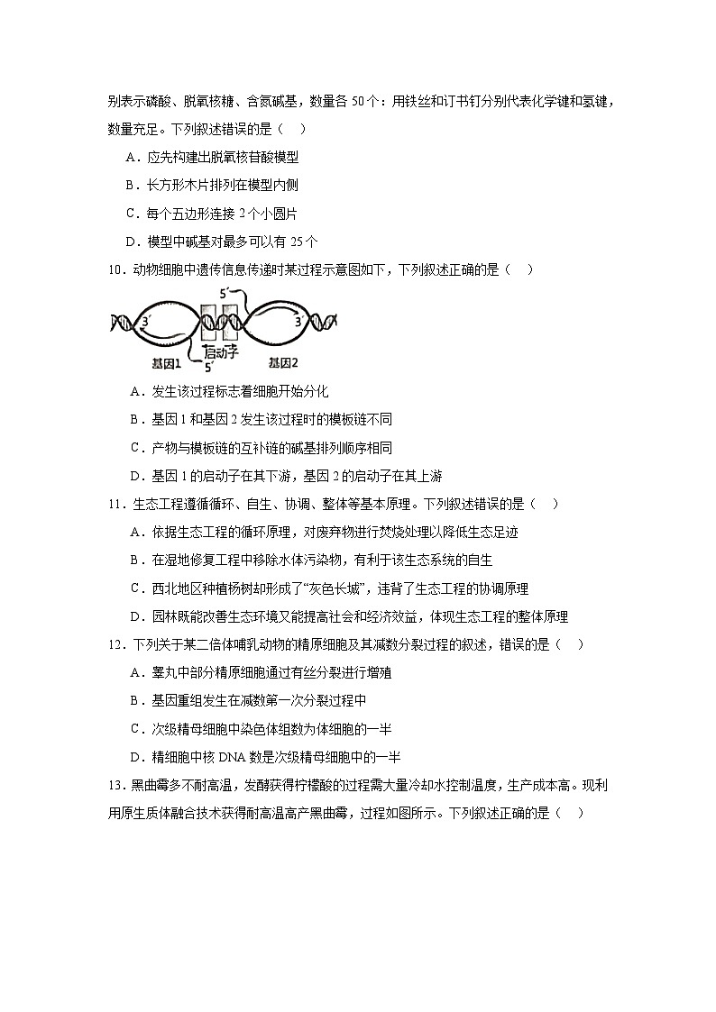 2025届辽宁省大连市高三一模生物试题第3页