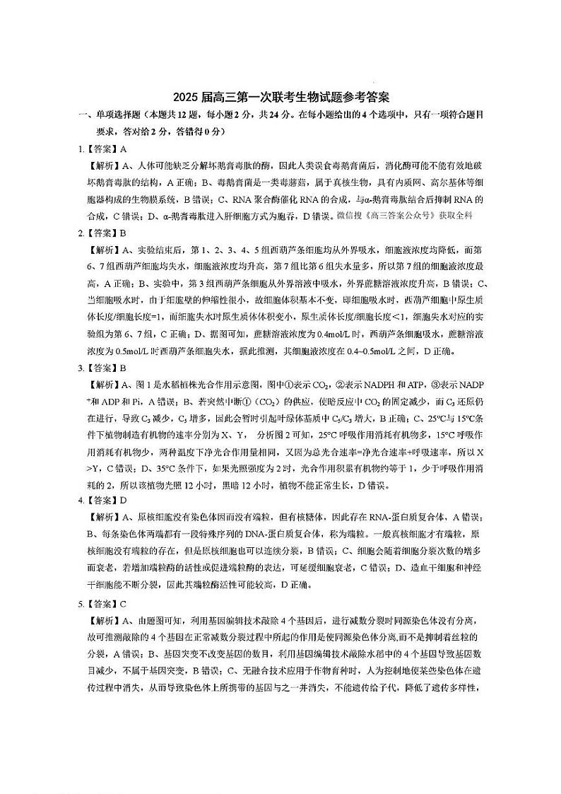 生物答案第1页