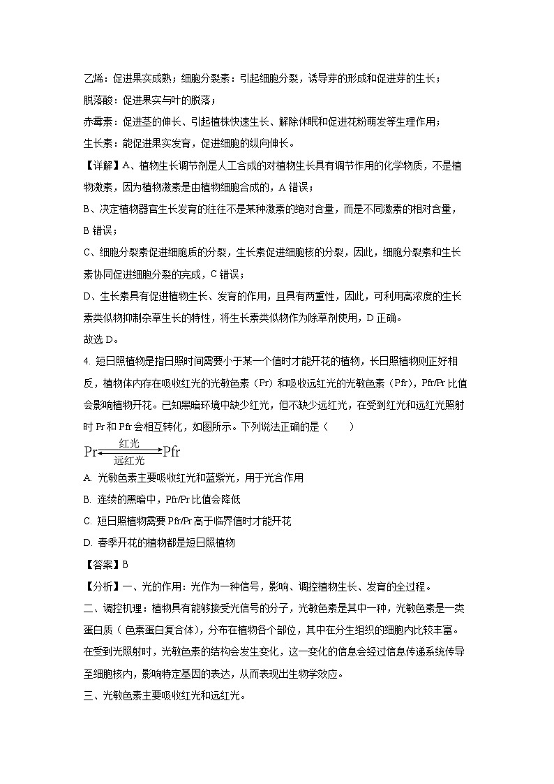 山东省昌邑市2024-2025学年高二上学期11月期中考试生物试卷(解析版)第3页
