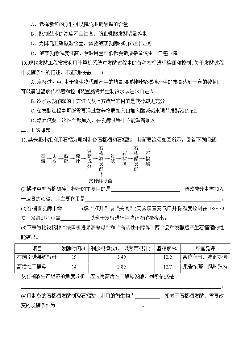 1.3发酵工程及其应用 同步练习(含答案)第3页