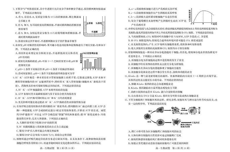 山东省滨州市2024-2025学年高一上学期1月期末生物试题第2页
