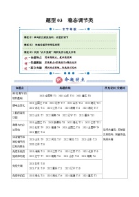 题型03 稳态与调节类（3大模板）-2025年高考生物答题技巧与模板讲练（新高考通用）