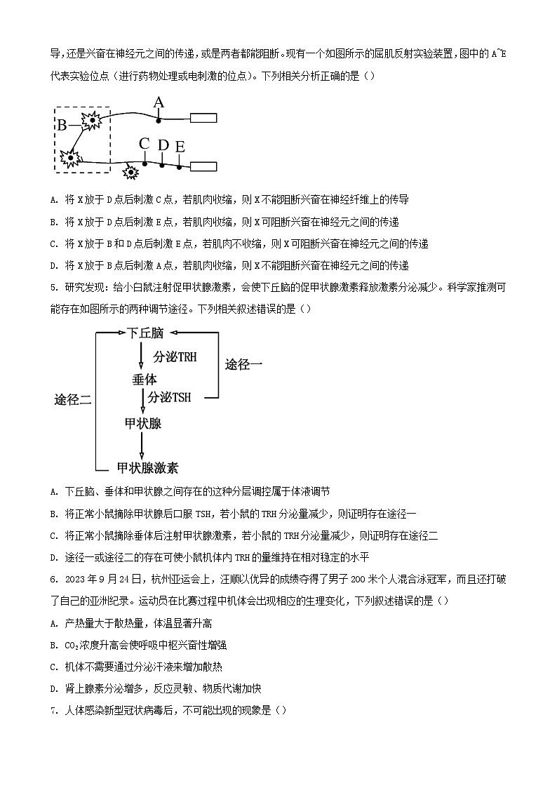 广东省肇庆市2023_2024学年高二生物上学期期末教学质量检测试题含解析第2页