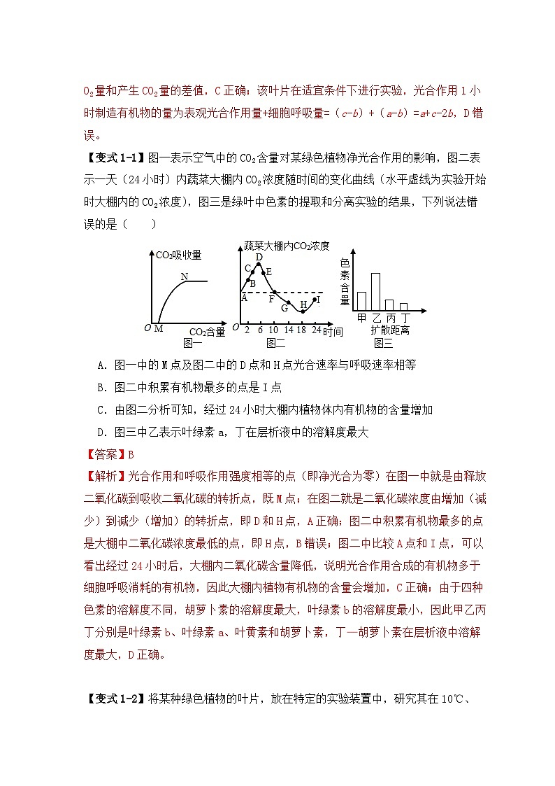 备战2025年新高考生物二轮复习易错题易错点05 光合与呼吸综合专题的“五点”易错防范练习(Word版附解析)第3页