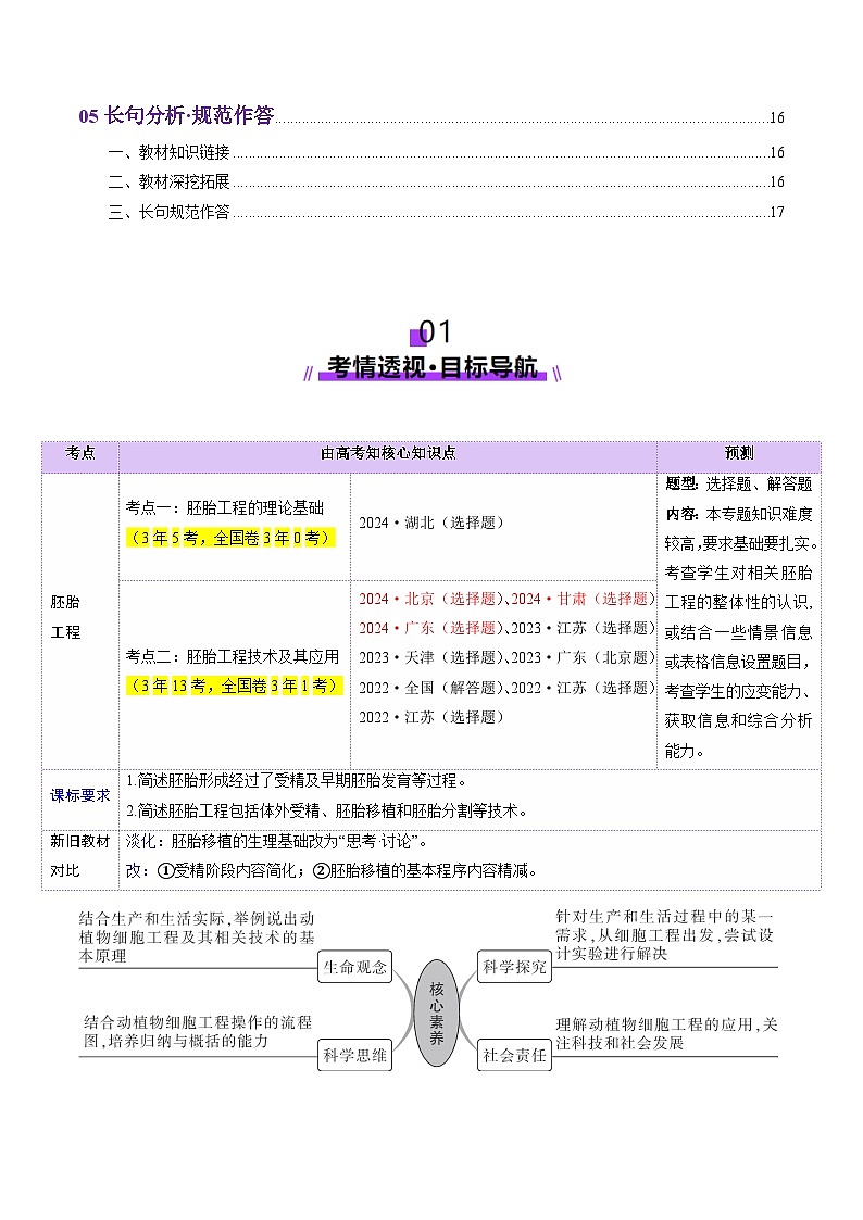 第41讲 胚胎工程(讲义)(原卷版)第2页