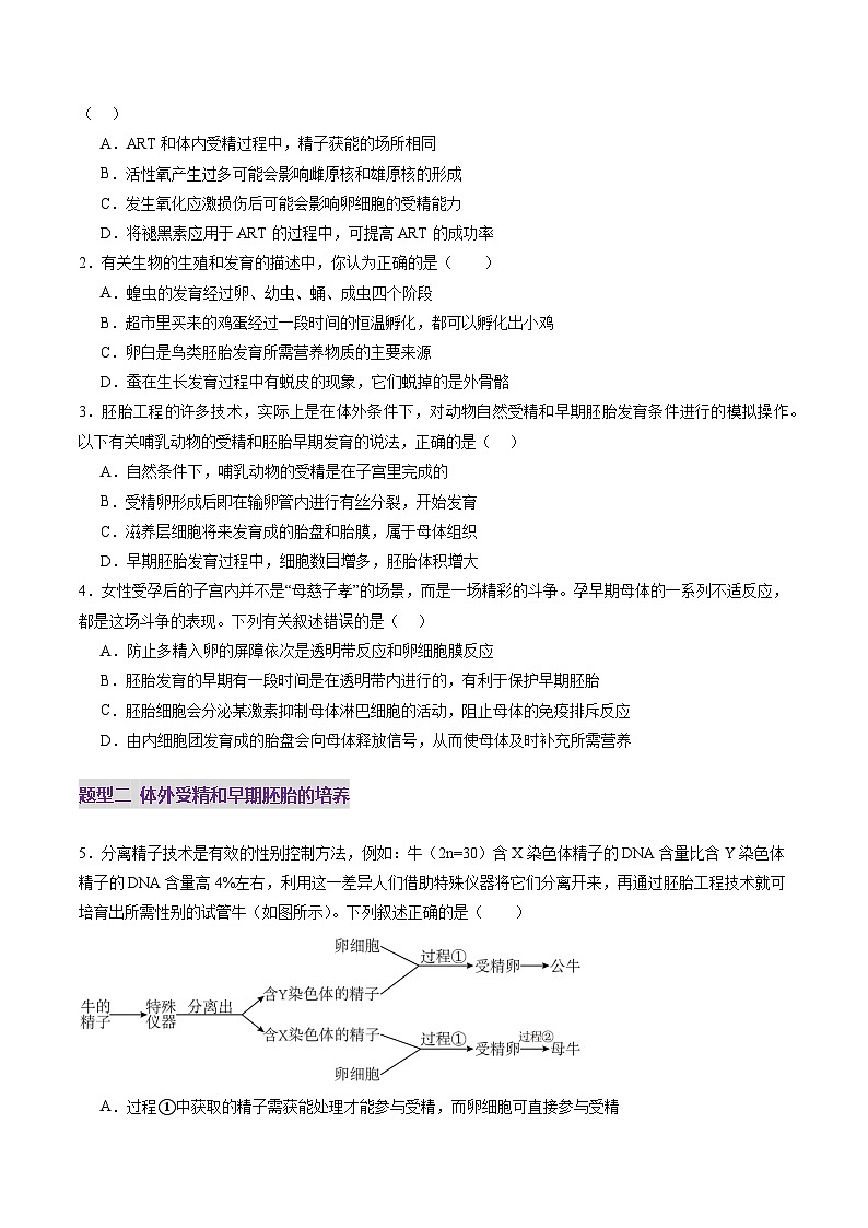 第41讲 胚胎工程(练习)(原卷版)第2页