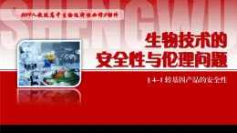 2024-2025学年高中生物同步备课课件（人教版2019）选择性必修三4-1转基因产品的安全性