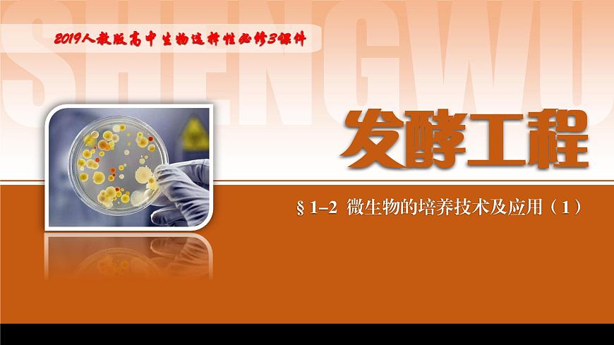 2024-2025學(xué)年高中生物同步備課課件（人教版2019）選擇性必修三1-2-1微生物的基本培養(yǎng)技術(shù)第1頁