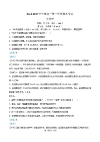 湖南省长沙市第一中学2024-2025学年高一上学期1月期末生物试题（Word版附解析）