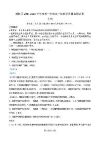 广东省汕头市潮阳区2024-2025学年高一上学期期末考试生物试卷（Word版附解析）