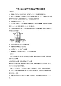 广西2024-2025学年高三(上)9月联考生物试卷（解析版）