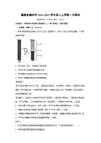 2024~2025学年福建省福州市高二上学期1月期末生物试卷（解析版）