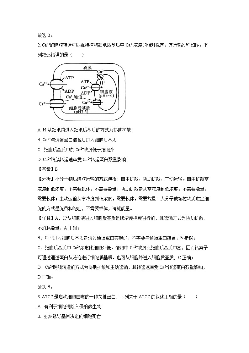 2025届黑龙江省大庆市高三第二次教学质量检测生物试卷(解析版)第2页
