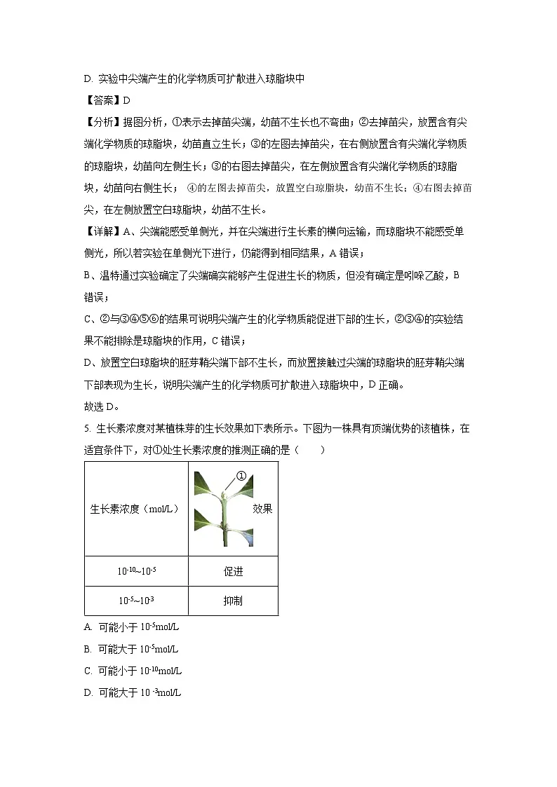 2024-2025学年天津市红桥区高二上学期1月期末生物试卷(解析版)第3页