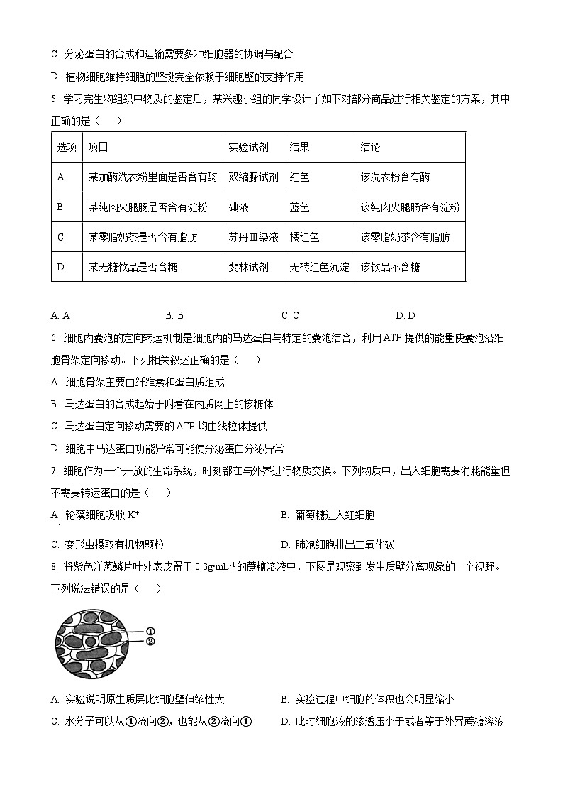 湖北省云学联盟2024-2025学年高一下学期3月月考生物试题(原卷版+解析版)第2页