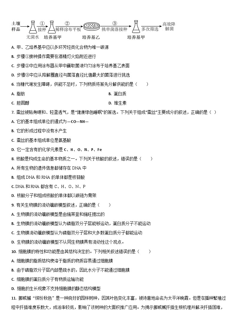 2025梅河口五中高三下学期3月一模试题生物含答案第2页