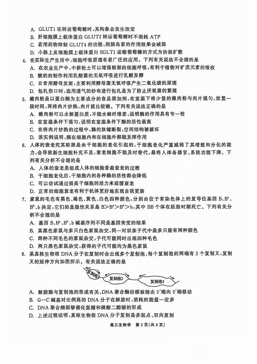 生物試卷第2頁