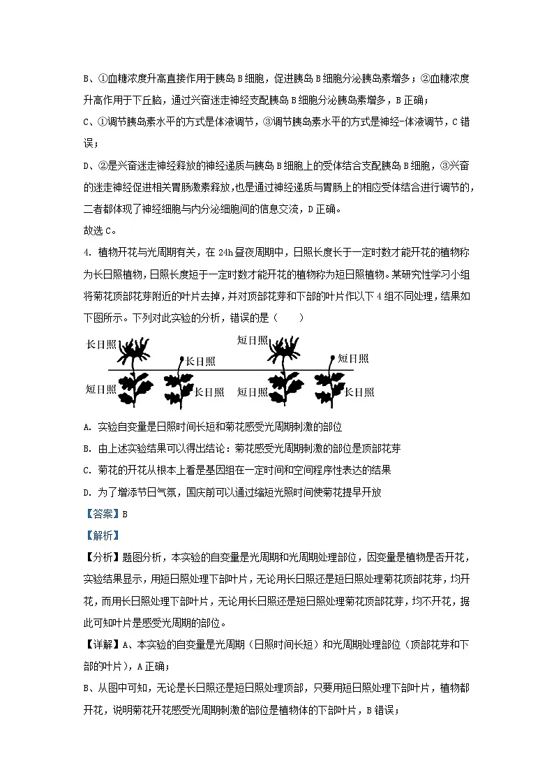 湖北省武汉市2023_2024学年高二生物下学期3月联考试题含解析第3页