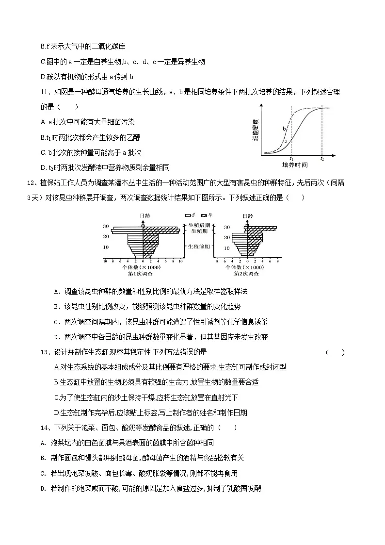 江苏省南京市临江高级中学2024-2025学年高二下学期3月月考生物试题(Word版附答案)第3页