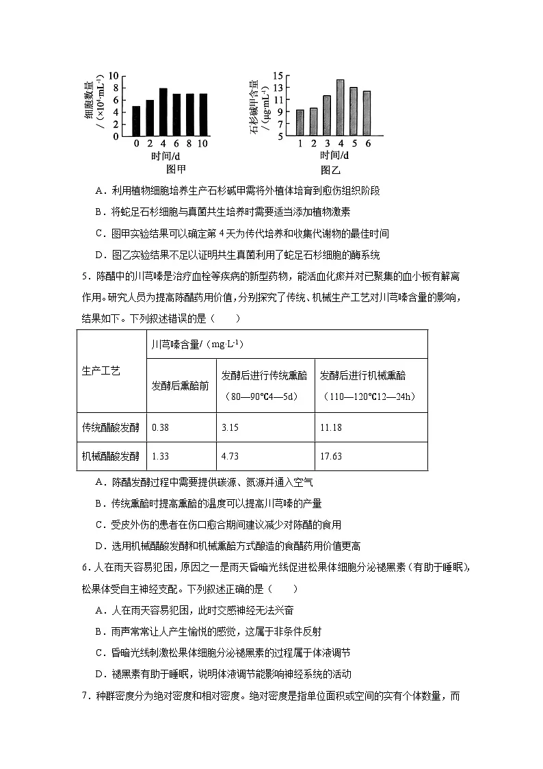 2025届广东省广州市高考一模生物试卷(附答案解析)第2页