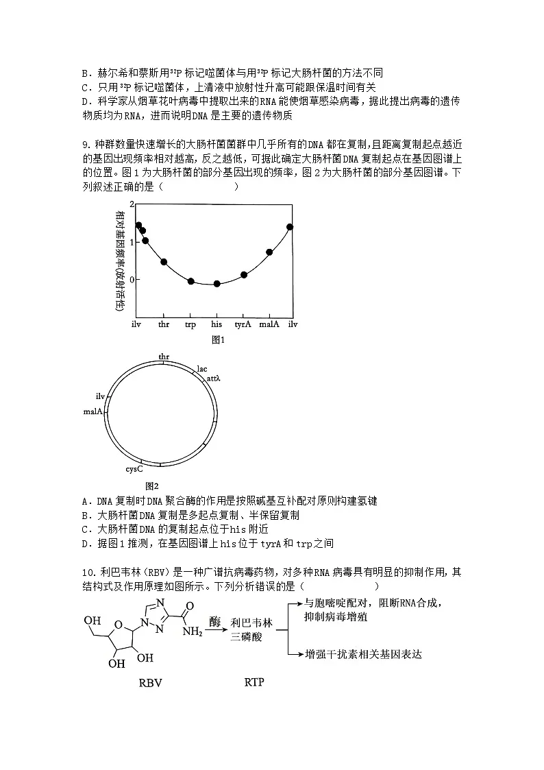 (人教版)2024-2025高一下学期生物期末考试卷+答案第3页