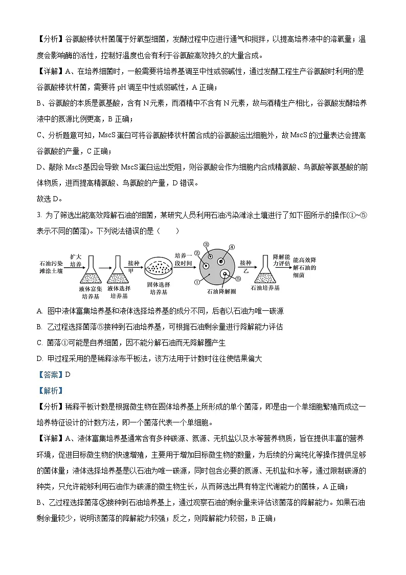 山东省夏津第一中学2024-2025学年高二下学期第一次月考生物试题 Word版含解析第2页